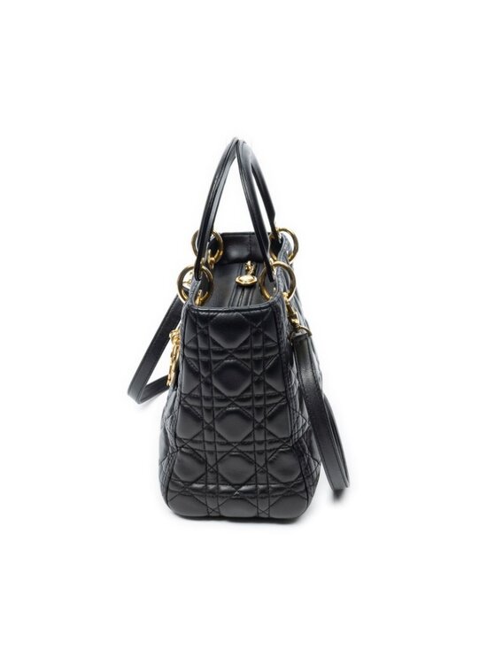 Dior Lady Dior Zip Black Canada Lambskin Leather Handbag main image 6